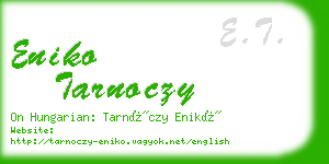 eniko tarnoczy business card